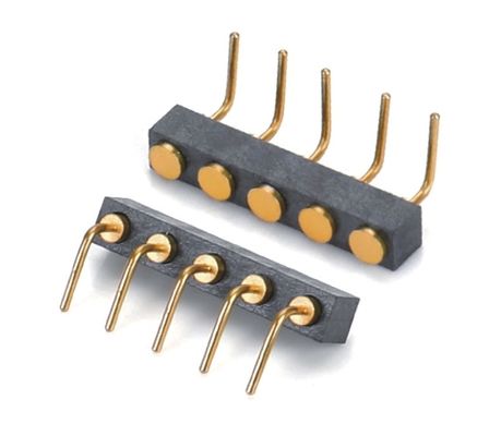 Özel 2.54mm Pitch Spring yüklü Pogo Pin Bağlantısı Dip Tipi Kadın Başlık 10 Pin