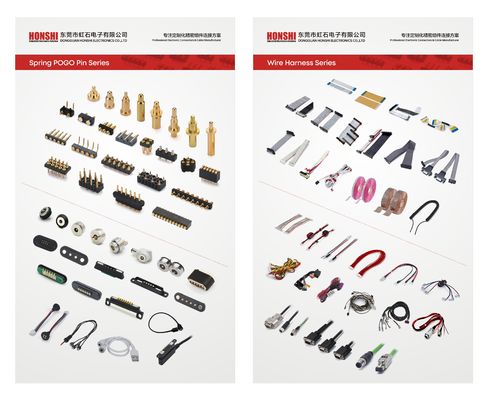 2.54mm Pitch Pogo Pin Connector Spring 8pin H1.5mm SMT Tipi Altın Kaplama Bakır Bağlantısı