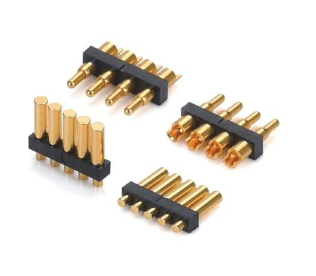 DC12V Pogo Pin Connector 2.54mm 2pin Erkek Kapalı Pogopin Tek Sıralı Sağ Köşeli Dip