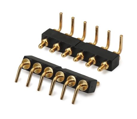 2.54mm Pitch Erkek 5 Pin PCB Bağlayıcısı Bahar yüklü Pogo Pin Bağlayıcısı Dip Tipi