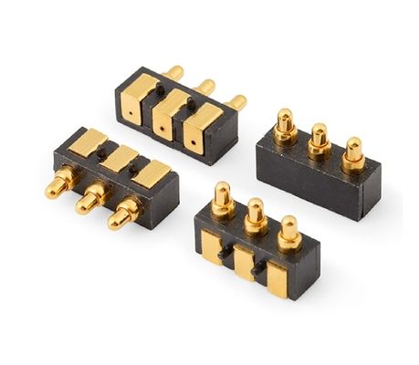 2Otomobil Uygulamaları için.5mm 3 Pin Baharlı Yüklü Pogo Pin Bağlantısı 1A nominal voltaj