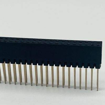2.54mm Pitch Kadın Başlık Bağlantısı 8.5mm Yükseklik Çift Satır Pcb için 180 Derece Dalış