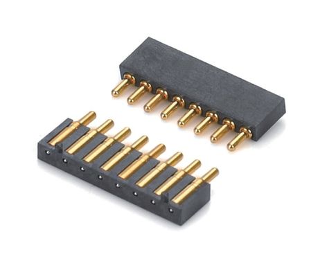 2.5mm Pitch Brass C6801 3 Pin SMT Type Erkek başlık Pogo Pin Bağlayıcı siyah plastik