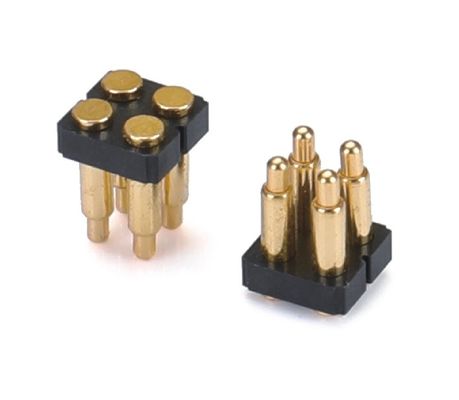 2.5mm 4 Pin Pogo Bağlantısı H3.5mm SMT Tipi Altın Kaplama Bakır Pogo Bağlantısı