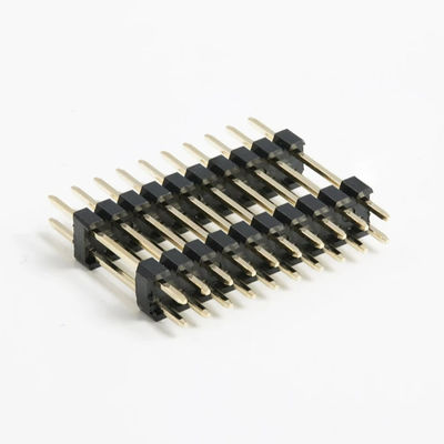 Özel 2.54mm Pitch Pin Başlık Bağlayıcısı Çift Satır 20 Pin 80 Pin Düz Dökme