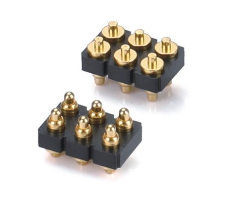 Tek Satır 3 Pin 1.5mm Dip Tipi Altın Kaplama Bakır Pogo Pin Bağlantısı 2.54mm pitch