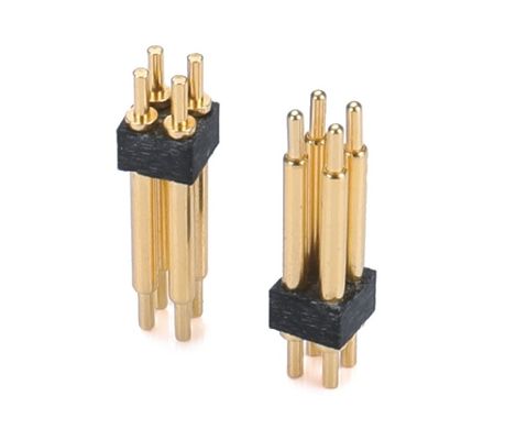 Tek Satır 3 Pin 1.5mm Dip Tipi Altın Kaplama Bakır Pogo Pin Bağlantısı 2.54mm pitch