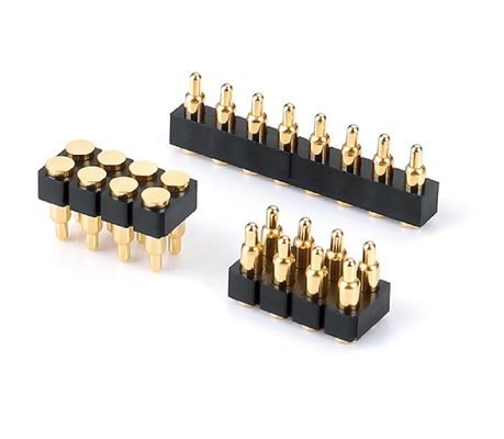 Tek Satır 3 Pin 1.5mm Dip Tipi Altın Kaplama Bakır Pogo Pin Bağlantısı 2.54mm pitch