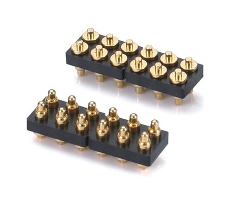 Tek Satır 3 Pin 1.5mm Dip Tipi Altın Kaplama Bakır Pogo Pin Bağlantısı 2.54mm pitch