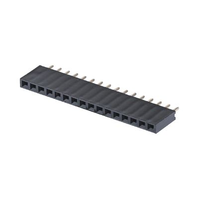 Kadın Başlık Bağlantısı 1 * 40 PA6T Siyah Sağ Köşeli Bağlantı 2.54mm Pitch H8.5mm