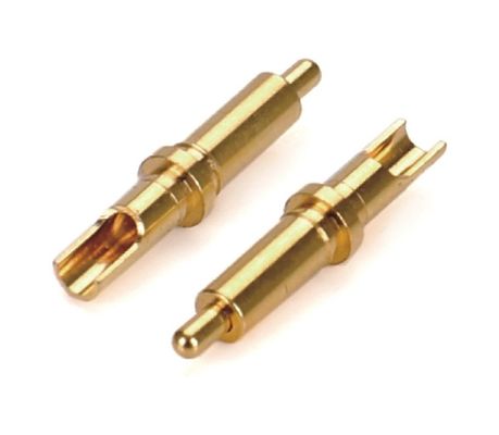 Erkek Solder 9.5mm Pogo Pin Connector Brass 3.2mm Yükseklik Yayla Yüklenmiş Altın Kaplama