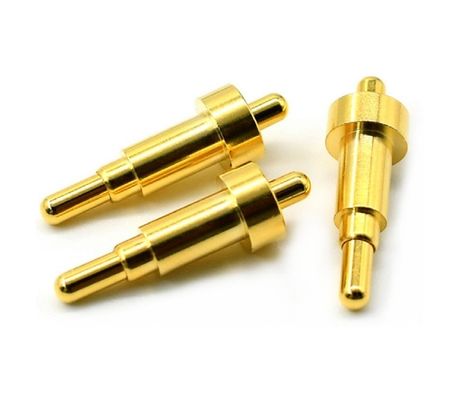 Erkek Solder 9.5mm Pogo Pin Connector Brass 3.2mm Yükseklik Yayla Yüklenmiş Altın Kaplama