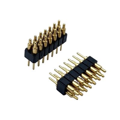 2.54mm H2.5 2x7Pin Pogo Pin Connector Bakır Baharlı Elektronik Düz Dökme PCB