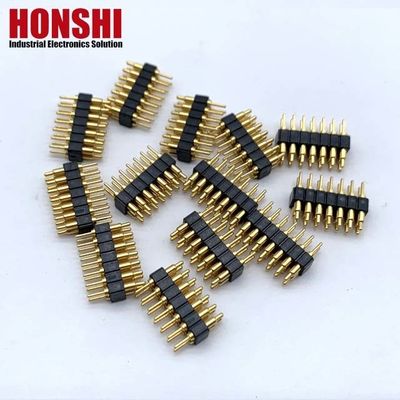 2.54mm H2.5 2x7Pin Pogo Pin Connector Bakır Baharlı Elektronik Düz Dökme PCB