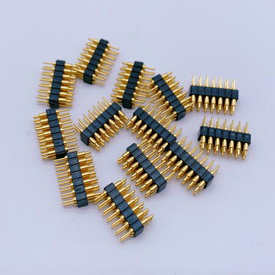 Özel 2.0mm Pitch Brass Pogo Pin 2 sıra 14Pin Bahar yüklü bağlantılar Erkek cinsiyet