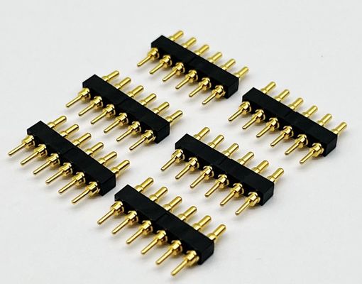 Özel 1.27mm Pitch 8Pin Bahar yüklü POGO Pin Bağlayıcısı ve Kalıcı Bağlantılar