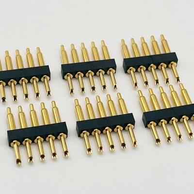 Lehimleme Tipi Pogo Pin Bağlayıcısı 2.54mm Pitch 1x5P Erkek Baharlı Yüklü Pogo Pin