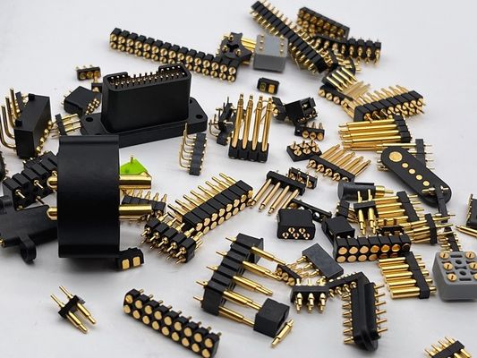 1.27mm 3pin sağ açılı dip tipi tunç yayla yüklü manyetik Pogo Pin konektörü