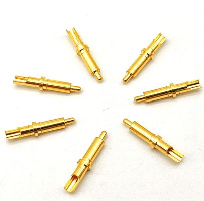 Yüksek Akımlı Pogo Pin Bağlayıcısı DC 12V Baharlı Zenk Alaşımı Konaklama Malzemesi