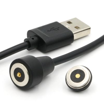 2 Pin Manyetik Pogo Pin Bağlantı Kablosu USB Tipi A M Beyaz Kablo