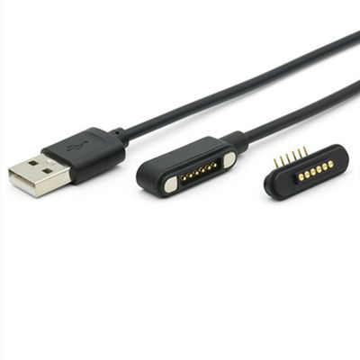 IP67 Su geçirmez PCB Kadın Pogo Pin Bağlantısı Altın Flash Plating ve 50mohm Max temas direnci ile manyetik kablo