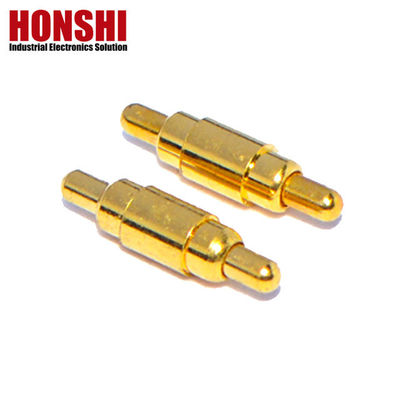 Çift Başlı Bakır Pogo Pin Uzunluğu 6.5mm Çift Sonlu Yaylı Yüklü Pogo Pinleri