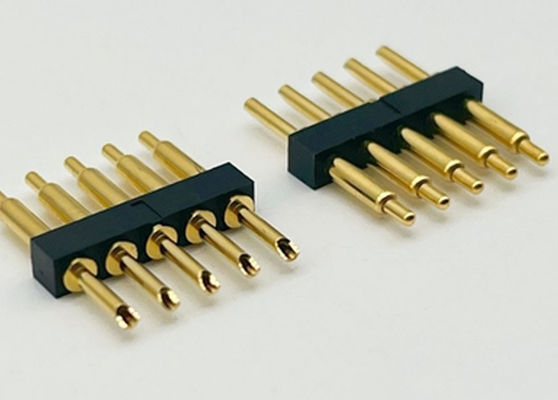 Lehimleme Tipi Pogo Pin Bağlayıcısı 2.54mm Pitch 1x5P Erkek Baharlı Yüklü Pogo Pin