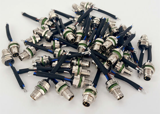 4 Pin Dairesel Tel Bağlantısı Arka vida Montajı M8 Panel Montaj Bağlantısı