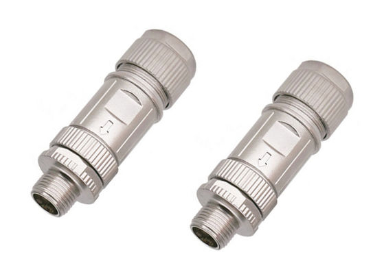 Çinko Alaşımı Kabuk Dairesel Tel Bağlantısı M12 8 Pin Erkek Ethernet Bağlantısı Montajı
