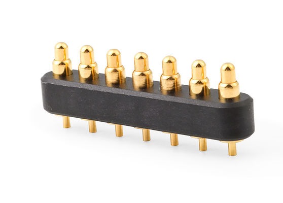 Elektronik 7pin yayla yüklü konektör 2.54mm Pitch Pogo Pin konektörü ile