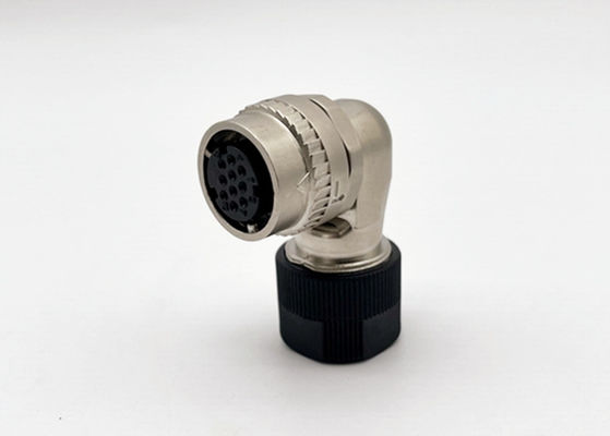 Tek dokunuşla kilitli CM10 Dairesel Bağlantı 2 Pin 10 Pin Sağ Köşeli Crimp Tel Plug
