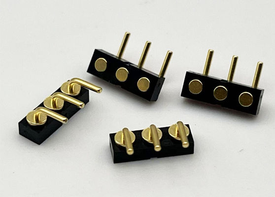 3p 2.54mm Bahar yüklü Kadın Top Plunger Manyetik Pogo Pin Bağlantısı