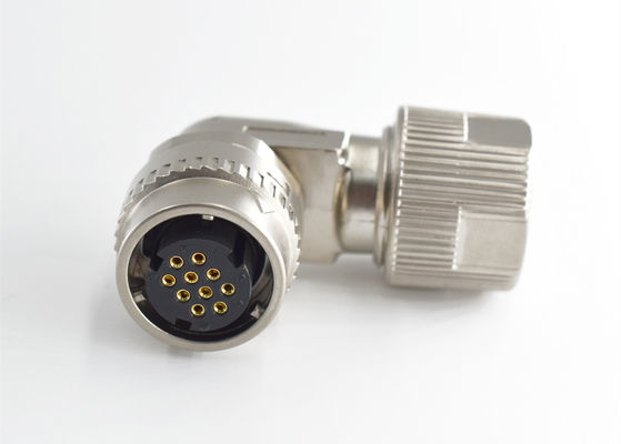 Sağ açılı Lehimleyici Tel Plug Dairesel Tel Bağlantısı Servo Fren Kablosu için 10 Pin