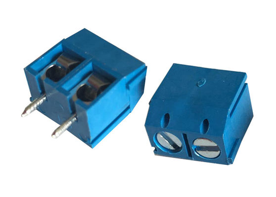 5.00mm Pitch 02p Kadın Düz PCB Bağlantısı Mavi Terminal Blok Bağlantısı
