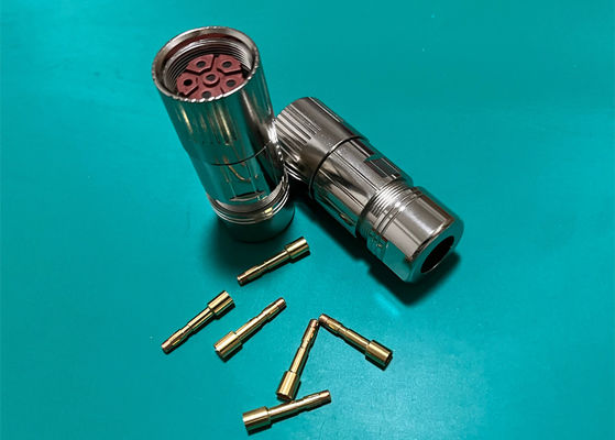 M23 Güç Çember Kablo Bağlayıcısı 6 Pin Servo Kodlayıcı Kadın Erkek Crimp Kablo Plug