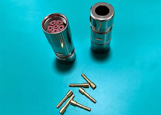 M23 Güç Çember Kablo Bağlayıcısı 6 Pin Servo Kodlayıcı Kadın Erkek Crimp Kablo Plug