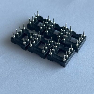 2.54mm 8 Pin IC Soket Bağlantısı Kadın Düz Pin Başlığı PBT Izolasyon Malzemesi Siyah