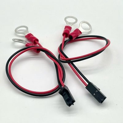 Molex 2.54mm 2P Kadın Bağlantısı M4 Yuvarlak Terminal ile Tel Kablosu UL1007 22AWG Kablosu