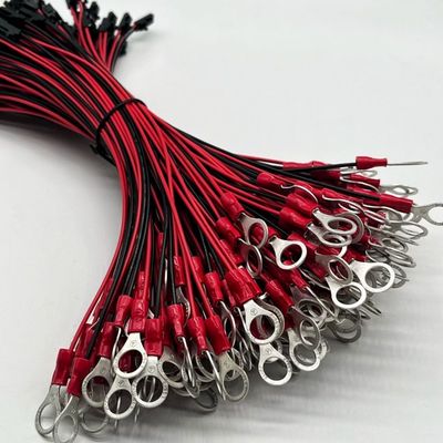 Molex 2.54mm 2P Kadın Bağlantısı M4 Yuvarlak Terminal ile Tel Kablosu UL1007 22AWG Kablosu
