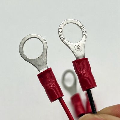 Molex 2.54mm 2P Kadın Bağlantısı M4 Yuvarlak Terminal ile Tel Kablosu UL1007 22AWG Kablosu
