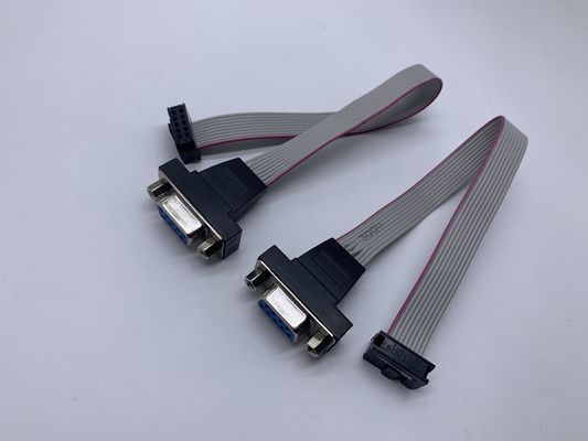 D-sub DB9'dan FC-10p'ye 2.54mm Flat Ribbon Kablo Erkek Kadın 10 26 Pin IDC Bağlantı Kablosu