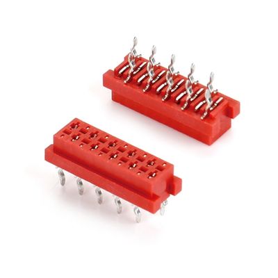 2.54mm Pitch IDC Plug PCB Bağlantısı Düz TYPE Mikro Eşleşme Kırmızı Kablo Erkek Bağlantısı