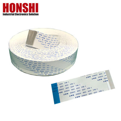 UL20624 1.25mm 8Pin FFC Ribbon Kablo 80C 60V 100mm Ribbon Esnek Düz Kablo