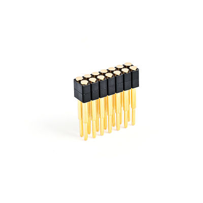 2.54mm 16P Pogo Pin Bağlantısı SMT Tipi Altın Kaplama Bakır Baharlı Yüklü Pogo Pinleri