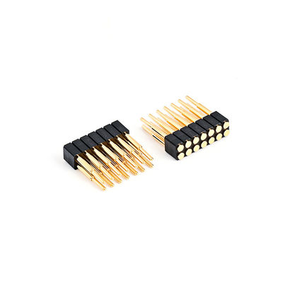 2.54mm 16P Pogo Pin Bağlantısı SMT Tipi Altın Kaplama Bakır Baharlı Yüklü Pogo Pinleri