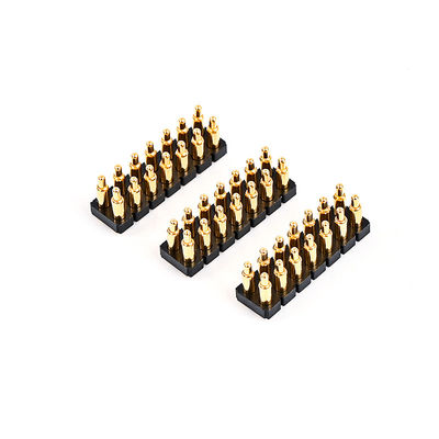 2.54mm 16P Pogo Pin Bağlantısı SMT Tipi Altın Kaplama Bakır Baharlı Yüklü Pogo Pinleri