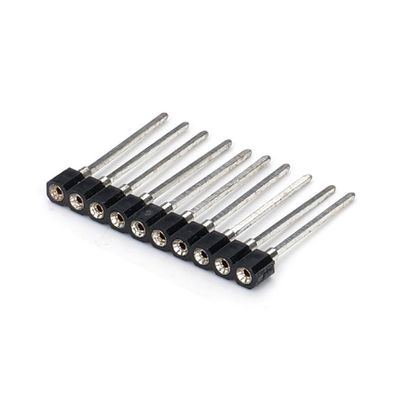 2.54mm Çift Sıralı H7.0mm SMT PCB Bakır Döner Kadın Başlık Bağlayıcısı PA6T Siyah