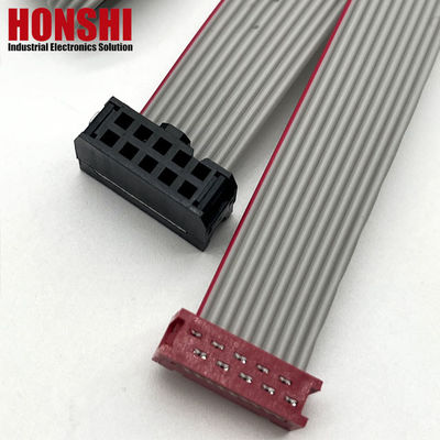UL2651 IDC bağlantısı olan düz kablo 8 10 20 30 34 36 40 64 Pin Ribbon IDC kablosu