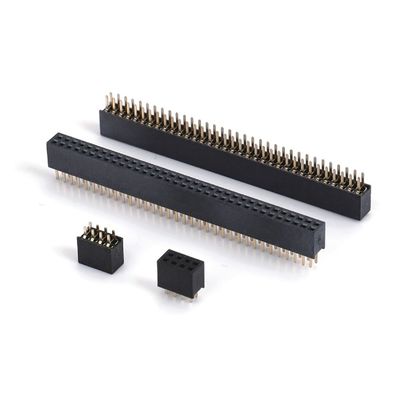 1.0 Kadın Başlık Dip Çift Satır Düz PA6T Siyah 2pin-100pin Board To Board konektörü