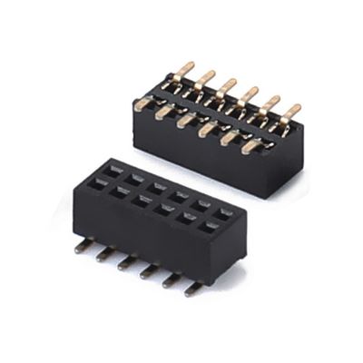 1.0 Kadın Başlık Dip Çift Satır Düz PA6T Siyah 2pin-100pin Board To Board konektörü